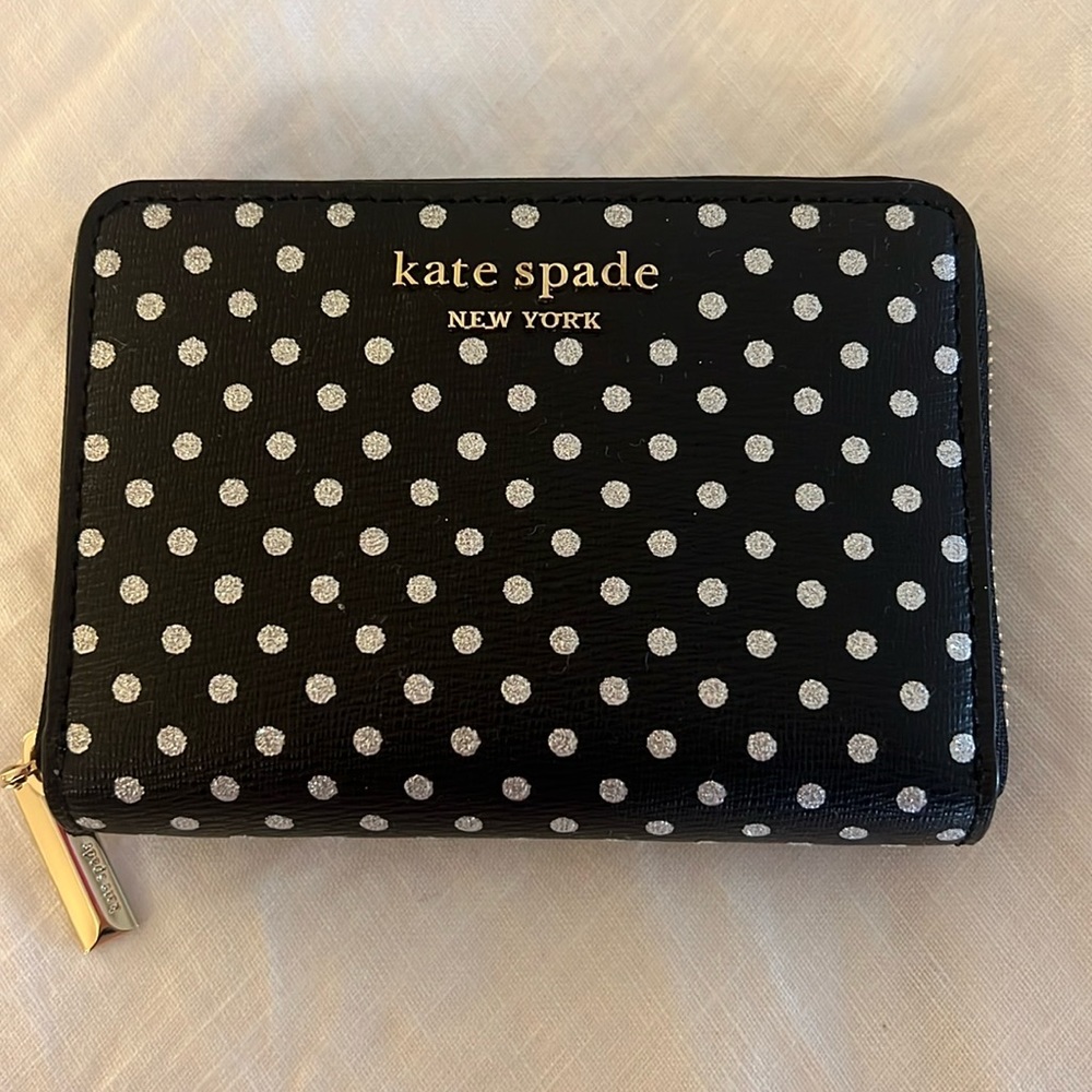 kate spade spencer metallic dot small wallet
